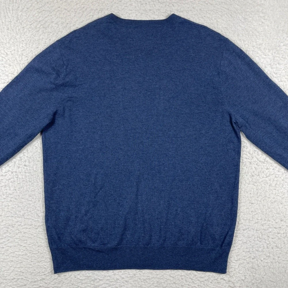Bonobos‎ Henley Sweater Mens XL Blue Slim Fit Cotton Linen Blend Knit
